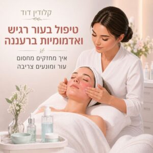 עור רגיש ואדמומיות ברעננה: מדריך עשיר לחיזוק מחסום העור, הורדת תגובתיות, שגרה ביתית קצרה, ומה לא לעשות כדי לא להחמיר + שאלות ותשובות.